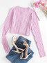 Button Up Pointelle Knit Wide Rib Cardigan