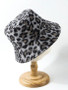 Leopard Print Fuzzy Bucket Hat