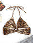 Halter Leopard O-ring Bralette Top