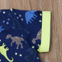 Boys Collared Cartoon Dinosaur Print Outfit