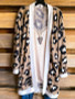 Long sleeve leopard print cardigan
