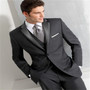 Dark Gray Men’s Suit Slim Fit Groom Tuxedo (Jacket+Vest+Pant)