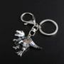 Rainbow Tyrannosaurus Rex Keychain