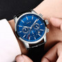 LIGE Mens Watches Gift Top Luxury Brand Waterproof Sport Watch Chronograph Quartz Military Genuine Leather Relogio Masculino