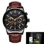 LIGE Mens Watches Gift Top Luxury Brand Waterproof Sport Watch Chronograph Quartz Military Genuine Leather Relogio Masculino