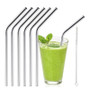 6pcs Reusable Stainless Steel Drinking Straws+Cleaner