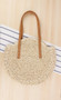 Round Straw Beach Bag Vintage Handmade Woven Shoulder Casual Bags