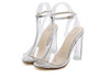 Crystal Open Toed High Heels Transparent Shoes Pumps