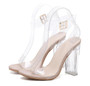 Crystal Open Toed High Heels Transparent Shoes Pumps