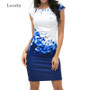 Lossky 2019 Summer Plus Size Women Dress Casual Sleeveless