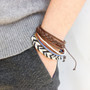 Fashion Women Multilayer Handmade Wristband Leather Bracelet