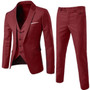 (Jacket+Pant+Vest) Men Wedding Suits Blazer Slim Fit Business Suit
