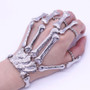 Hot Sales Halloween Props Gift Fun Nightclub Party Punk Finger Bracelet Gothic Skull Skeleton Bone Hand Finger Bracelet