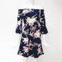 Summer Sexy Off Shoulder Floral Print Chiffon Dress