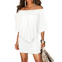 Slash Neck Women Summer Style Off Shoulder Sexy Dresses