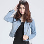 New fashion jeans Jackets Denim Women slim cotton solid Jacket