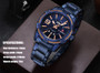 Men Luxury Brand Sport Full Steel Quartz Watch Men's Waterproof Military Wrist watches