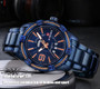 Men Luxury Brand Sport Full Steel Quartz Watch Men's Waterproof Military Wrist watches