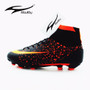 MAULTBY Men's Black Orange High Ankle AG Sole Outdoor Cleats Football Boots Shoes Soccer Cleats #SS3008B