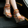 Woman Sandals Shoes Bohemian Sandals Comfortable Sweet Wedge Heels Shoes for Girls