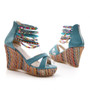 Woman Sandals Shoes Bohemian Sandals Comfortable Sweet Wedge Heels Shoes for Girls