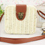 Women's handbags mini women messenger bags leather Square Straw ladies Crossbody Bag