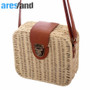 Women's handbags mini women messenger bags leather Square Straw ladies Crossbody Bag