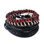 Leather Bracelet Men Multilayer Bead Bracelet Punk Wrap Bracelets
