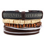 New Fashion accessory anchor Bead Leather Bracelets & bangles