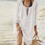 Bikini Cover Up Lace Hollow Crochet Swimsuit Beach Dress Summer Ladies Cover-Ups Bathing Suit