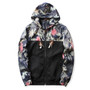 Men Hip Hop Slim Fit Flowers Pilot Bomber Jacket Coat Men's Hooded Jackets Plus Size 4XL