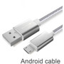 Bastec USB Data Charger Cable Nylon Braided Wire Metal Plug Micro USB Cable for iPhone 6 6s Plus 5s 5 iPad mini Samsung Sony HTC