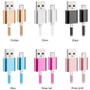 Bastec USB Data Charger Cable Nylon Braided Wire Metal Plug Micro USB Cable for iPhone 6 6s Plus 5s 5 iPad mini Samsung Sony HTC