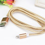 Bastec USB Data Charger Cable Nylon Braided Wire Metal Plug Micro USB Cable for iPhone 6 6s Plus 5s 5 iPad mini Samsung Sony HTC