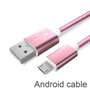 Bastec USB Data Charger Cable Nylon Braided Wire Metal Plug Micro USB Cable for iPhone 6 6s Plus 5s 5 iPad mini Samsung Sony HTC