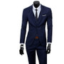 New Men Suits One-Buckle Brand Suits Jacket Formal Dress Men Suit Set Men Wedding Suits Groom Tuxedos (Jacket+Pants+Vest)