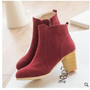 Autumn and winter short cylinder boots with high heels boots shoes Martin boots women ankle boots with thick scrub A547