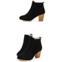 Autumn and winter short cylinder boots with high heels boots shoes Martin boots women ankle boots with thick scrub A547