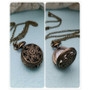 Antique Bronze Lotus Pattern Retro Quartz Pocket Watch with Necklace Watch Women Men Watch