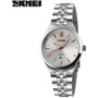 SKMEI Lovers Fashion Casual Quartz Watch For Men And Women Watches Relogio Masculino Silver Stainless Steel Mens Wristwatches