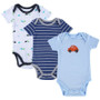 New 3PCS Baby Boy Rompers Baby Clothing Set Summer Cotton Baby Girl Boy Short Sleeve Car Printed Jumpsuit Newborn Baby Clothes