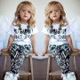 Toddler Kids Baby Girls Outfit Clothes T-shirt Tops+Long Pants Trousers 2PCS Set