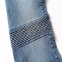 Mens Skinny jeans men Runway Distressed slim elastic jeans denim Biker jeans hiphop pants Washed black jeans for men blue
