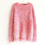 Autumn Winter Women Sweater Warm Mohair O Neck Women Pullover Long Sleeve Casual Loose Sweater Knitted Tops