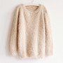 Autumn Winter Women Sweater Warm Mohair O Neck Women Pullover Long Sleeve Casual Loose Sweater Knitted Tops