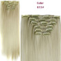 Hairpiece 23inch 140g Straight 16 Clips in False Hair Styling Synthetic Clip In Hair Extensions 6pcs/set Heat Resistant Hair Pad