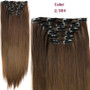 Hairpiece 23inch 140g Straight 16 Clips in False Hair Styling Synthetic Clip In Hair Extensions 6pcs/set Heat Resistant Hair Pad