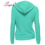 Sisjuly Solid Color Hooded Jacket Long Sleeve Women's Hoodie Zipper Coat