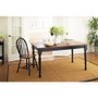 Better Homes and Gardens Autumn Lane Farmhouse Dining Table, Black and Oak
