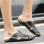 New Men Genuine Leather Beach Shoes Flip Flops Casual Shoes Men's Sandals Summer Slippers Gladiator Heels For MEN